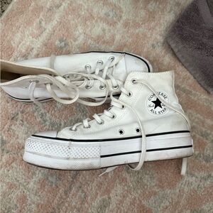 Converse Women's White Platform High-Tops